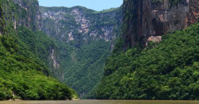 El cañon de sumidero en Chiapas