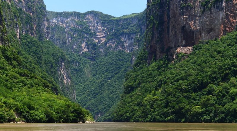 El cañon de sumidero en Chiapas